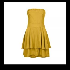 Beautiful new yellow strapless dress